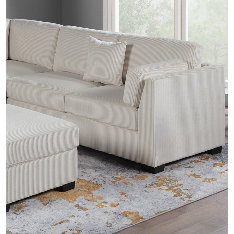 Canapé en L, Beige