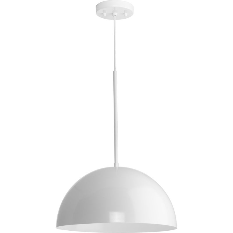 Ashantae 1 - Light Dome Pendant, 120.5" H x 15.75" W x 15.75" D, White