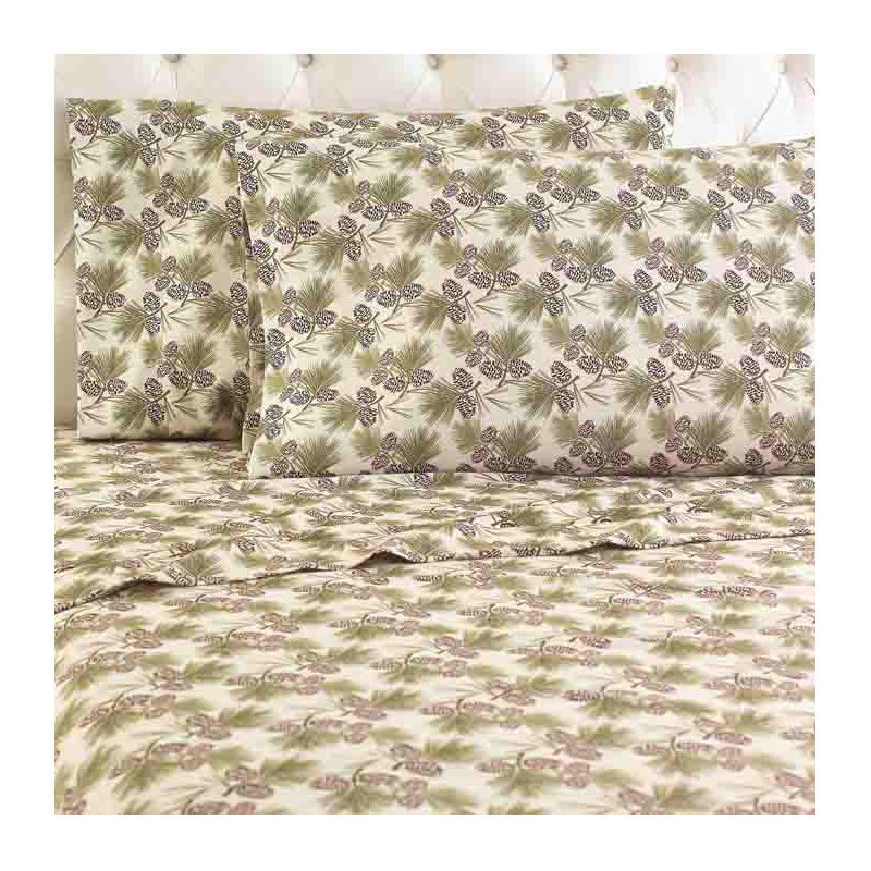 Ensemble de draps Micro Flannel® RV, Pomme de pin, Couchette de roulotte