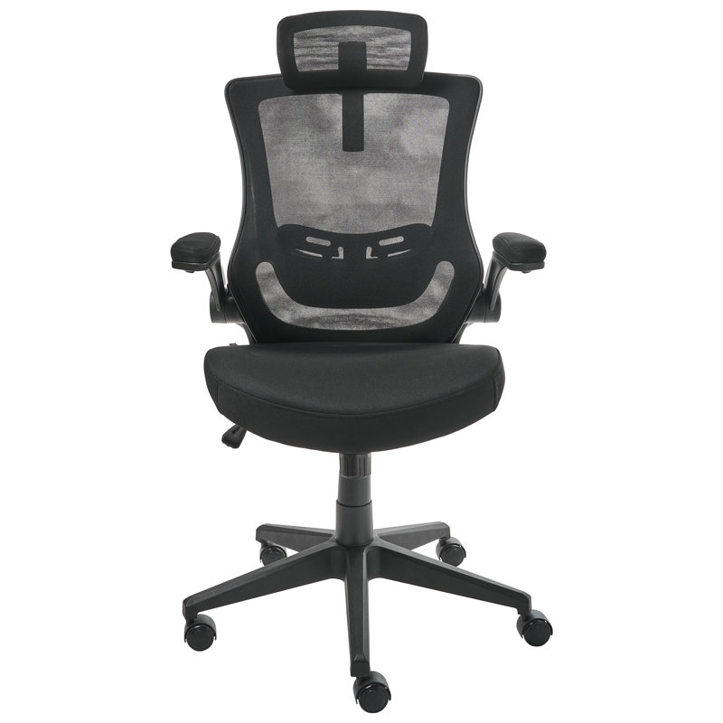 Mesh Office Chair with Headrest, Black