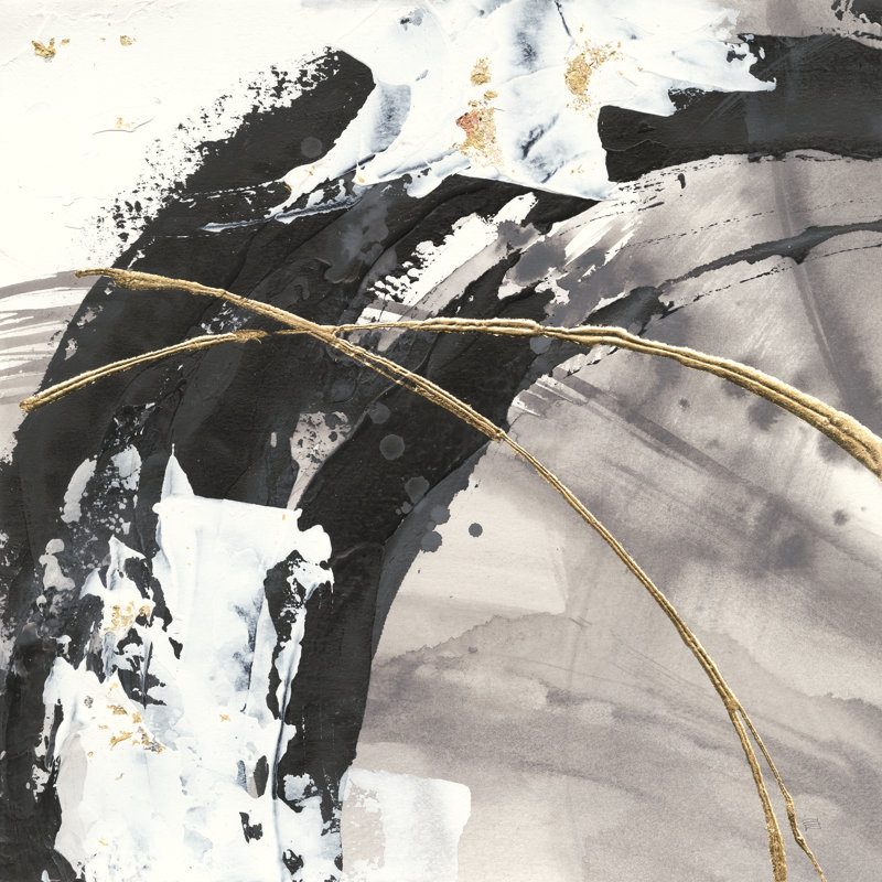 Gilded Arcs II Crop by Chris Paschke - Wrapped Canvas Painting, 20cm H x 30cm W x 3.8cm D