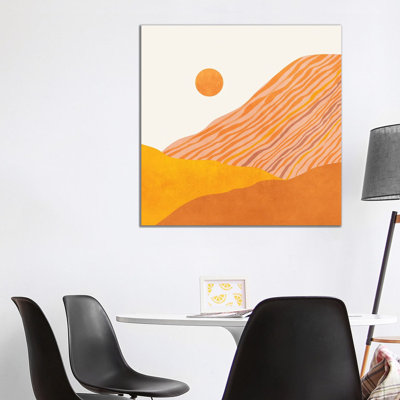 Minimal Abstract Sunset by Viviana Gonzalez - Wrapped Canvas Print