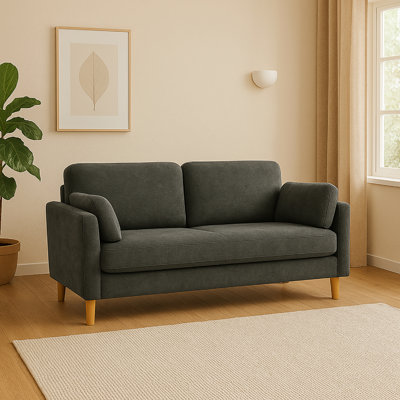 Modern Minimalist 2 - Seater Sofa With Clean Lines, Soft Upholstery, Sturdy Legs, Ideal For Small Spaces And Modern Interiors