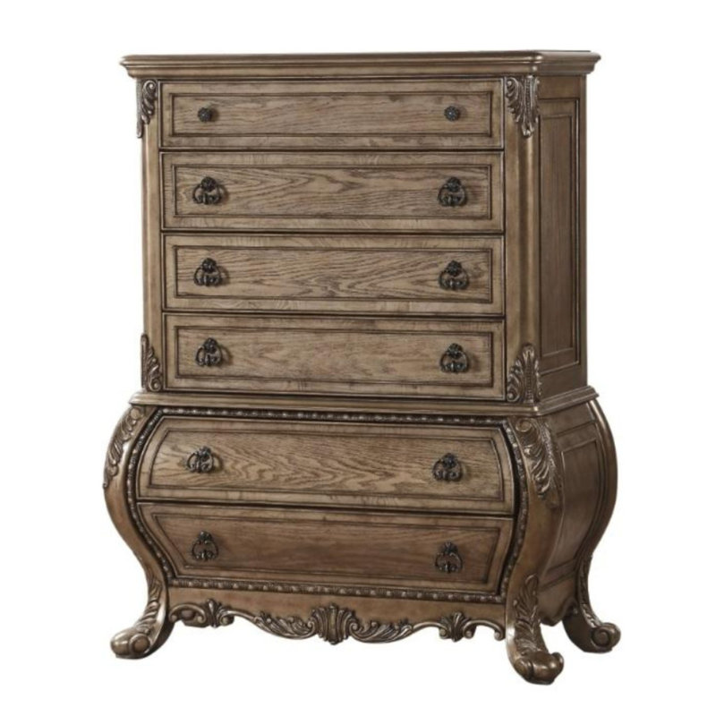 Anastazia 6-Drawer Chest, Vintage Oak