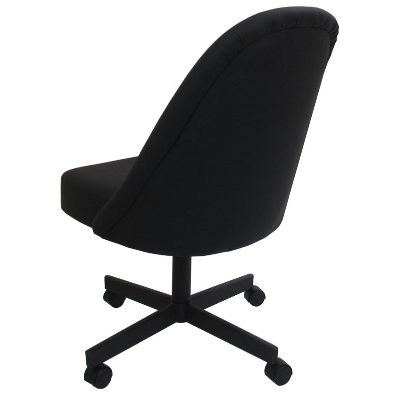 18'' H Upholstered Side Chair, Black, Black Vinyl