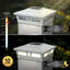 Oxford Solar Powered Integrated LED Aluminium Fence Post Cap Light 6 in. x 6 in. with Base Adapter Included-38507799