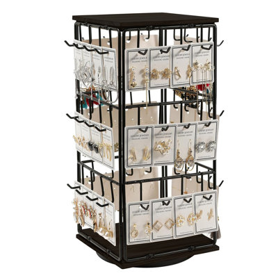 360° Rotating Jewellery Stand  Earring Display Rack with 48 for Selling