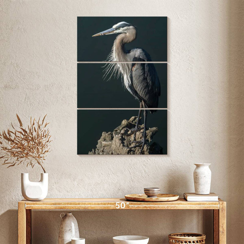 Brampt Great Blue Heron Bird, 38" H x 24" W