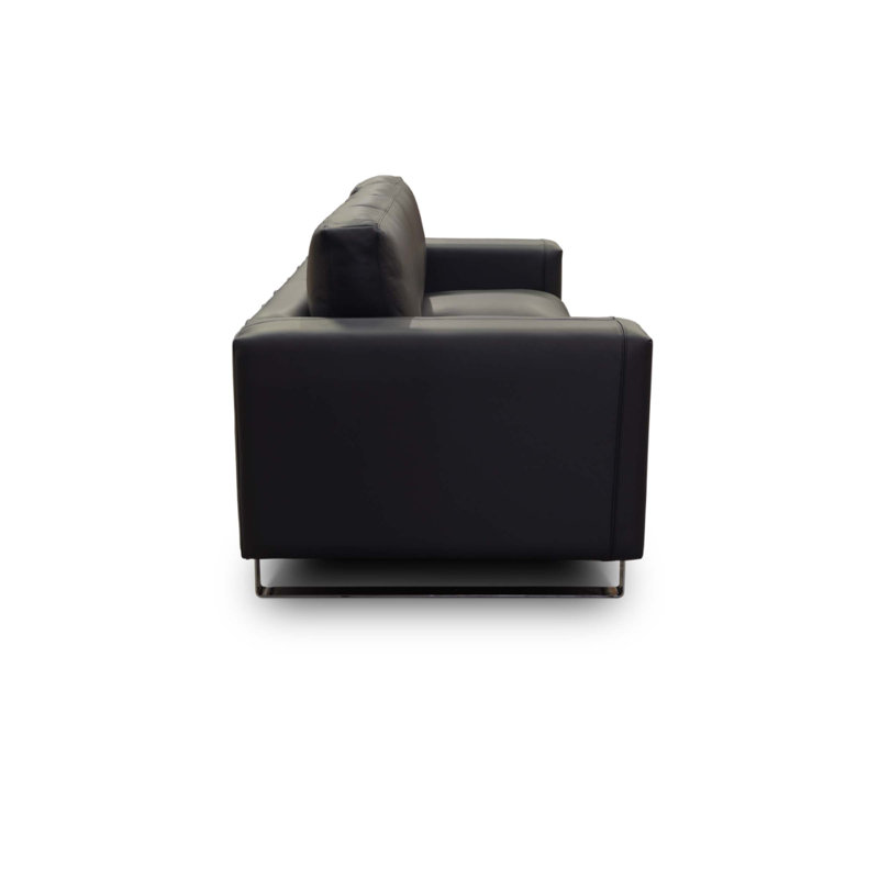Tribeca Leather Sofa, Cobalt (Dreamer), Stainless Steel