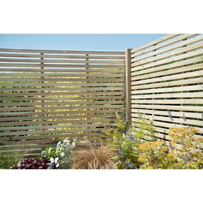 Natural Wood Fence Panels Included, 150cm H x 180cm W x 4.4cm D