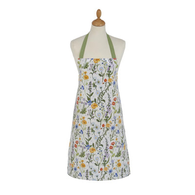 Cottage Garden No Holiday Floral 100% Cotton Bib Apron