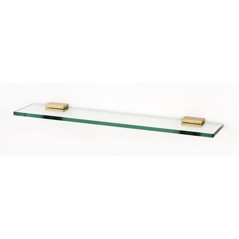 Contemporary II Bracket Shelf, Satin Brass, 0.875" H x 18" W x 4.5" D
