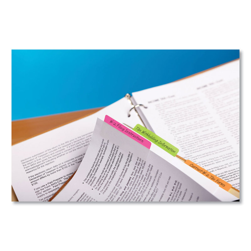 Paper Hanging Files File Tab Labels, Assorted Pastel