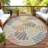 Machine Washable Indoor/Outdoor Chantille ACN2384 Floral Rug-26960450