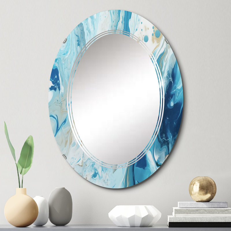 Bobington - Miroir mural moderne ovale, 30 po x 20 po