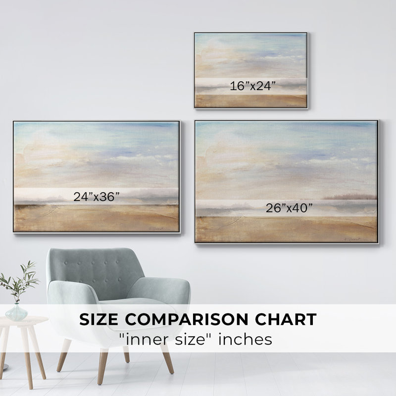 Mirage, Toile encadrée flottée blanche, 27" H x 41" W x 2" D