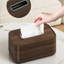 Boîte de rangement en papier imitation grain de bois en plastique