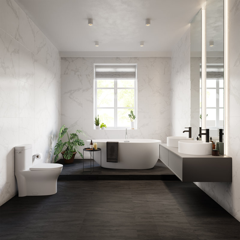 Monaco Glossy Ceramic Circular Vessel Bathroom Sink with Overflow