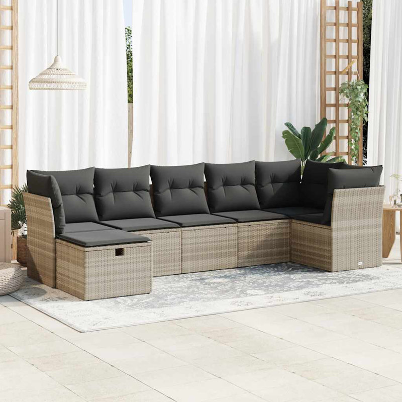  Garden Sofa Set Light Grey, Dark Grey