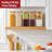 6-Pack Square Glass Pantry Storage Containers With Lids