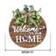 12 in. x 12 in. Round Seasonal Interchangeable Welcome Decor by Rustic Wooden Wall Ar
