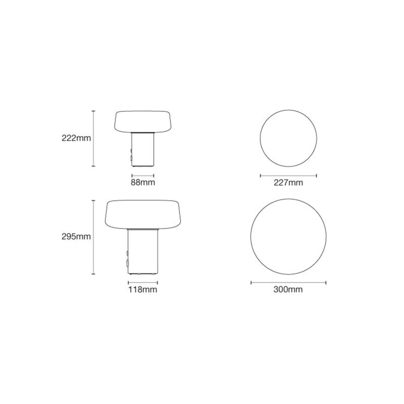 Solid LED Table Lamp, Carrara