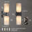 2 - Light Dimmable Modern Wall Sconces With Faux Alabaster Shades-539707491