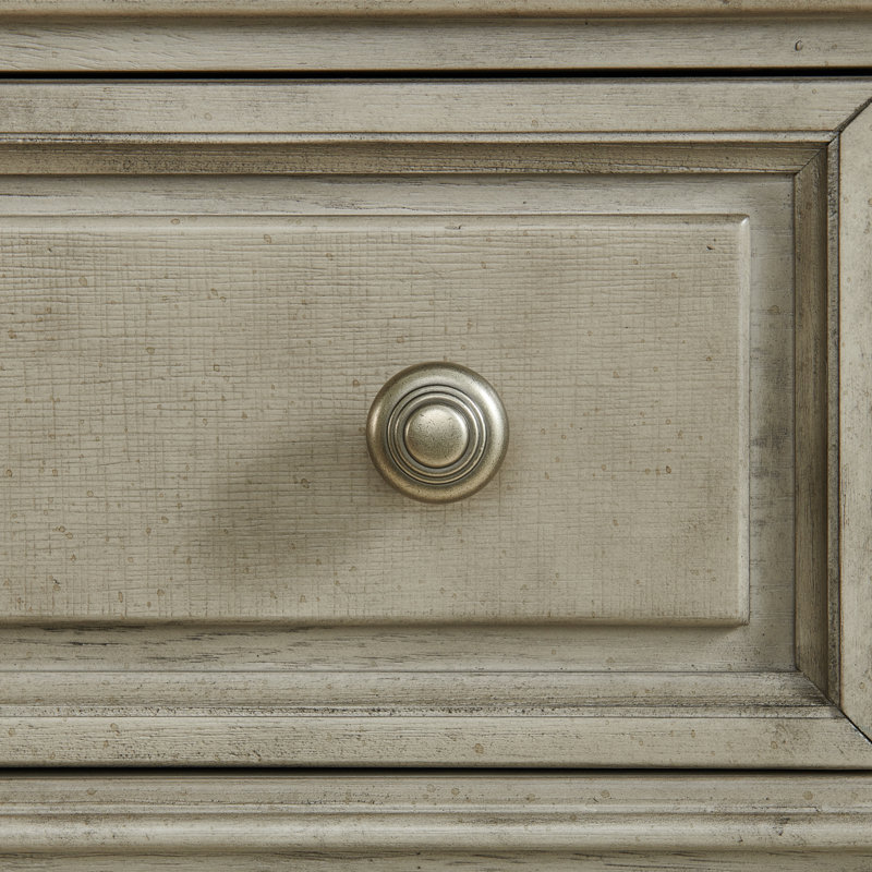 Ensemble commode et miroir gris clair
