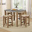 Tabouret carré en faux bois massif de 15 po Aston-266809913