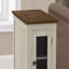 Table d'appoint, table de bout, table d'appoint, étroite, table de chevet, lampe, rangement, placage, placage, transitionnel
