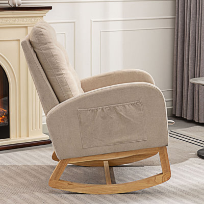 Chaise berçante d'appoint avec repose-pieds