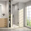 28" Wide X 72" High Pivot Frameless Double-hinged Shower Door With Clear Glass