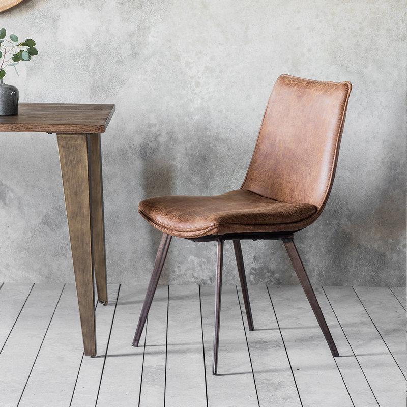 Catana 46cm H Upholstered Side Chair, Brown