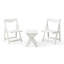 Ensemble de petites tables et chaises pliantes avec 2 chaises et table rectangulaire blanc