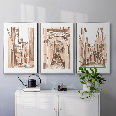 Blush Architecture Study I 3 pièces