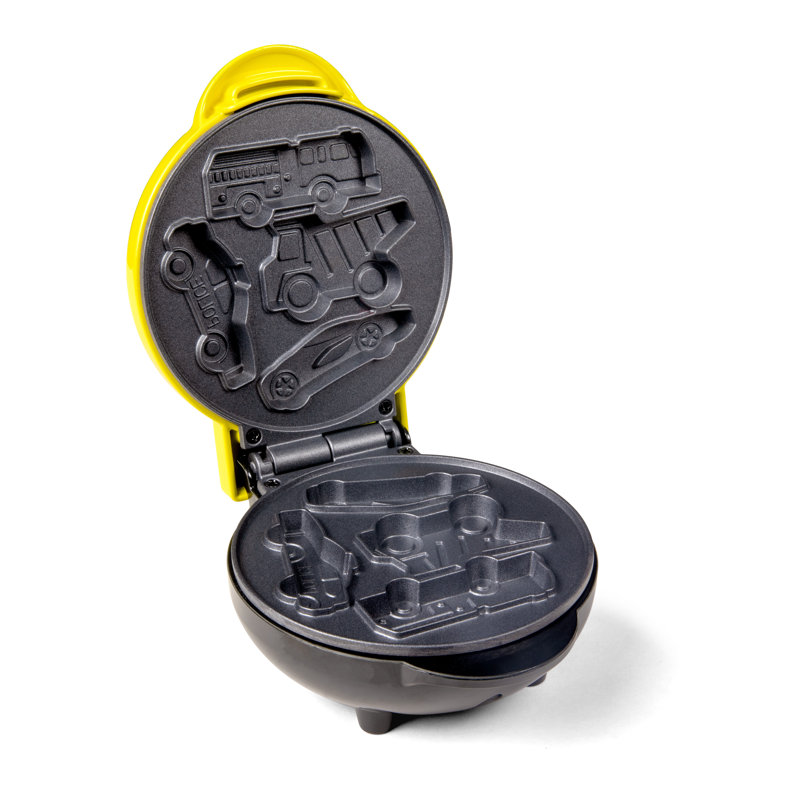 Nostalgia MyMini Princess/Dinosaur/Cars & Trucks Personal Electric Waffle Maker, Yellow