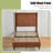 Wooden platform bed with upholstered base-2029263071-2029263070
