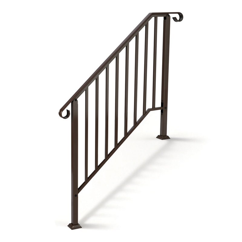 Rampe d'escalier en bronze à 3 marches en fer, Bronze, 3-Step