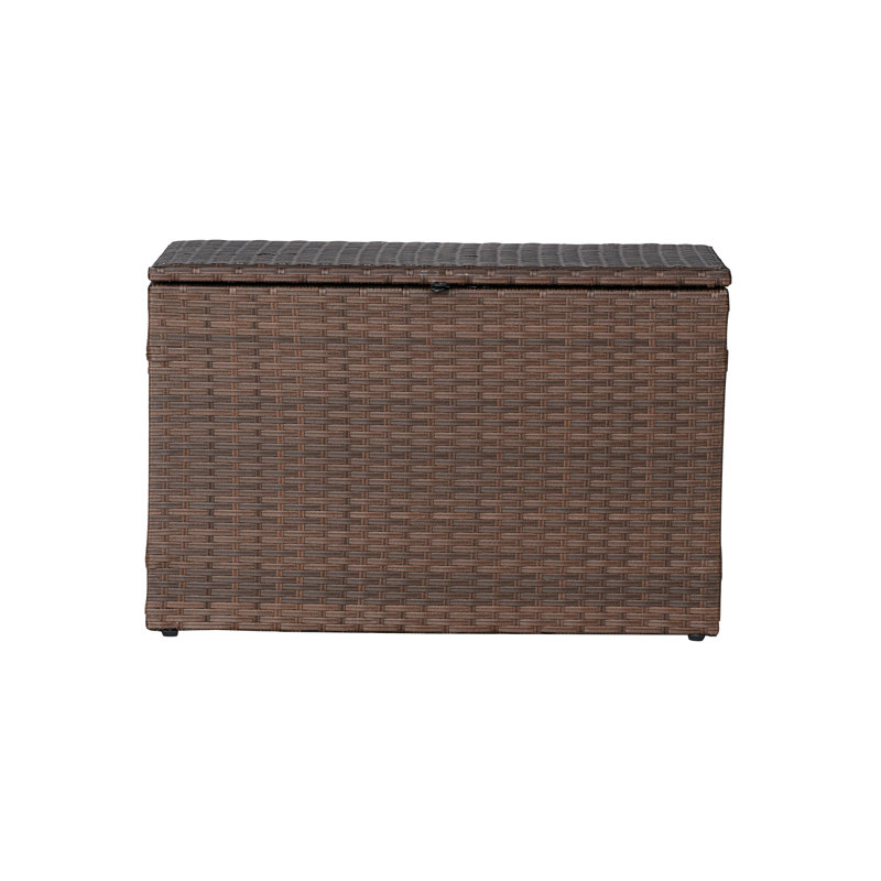 Happimess Nino Water Resistant Deck Box, Brown, 20.47" H x 31.5" W x 15.35" D