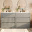 Ensemble de meuble-lavabo double 60 po avec deux lavabos en céramique séparés 60 po-124511472