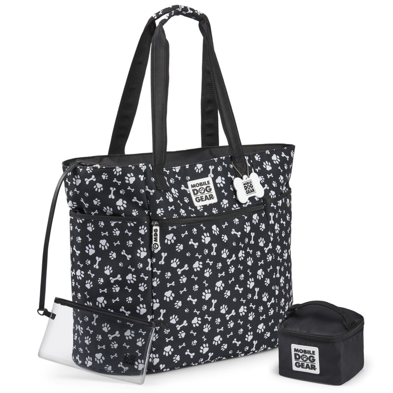 Sac fourre-tout Mobile Dog Gear, Noir / blanc
