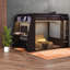 Lit mezzanine avec rangement Gaming, bureau moderne en bois aggloméré pour la maison