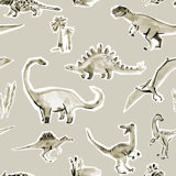 Prehistoric Party 33' L x 20.5" W  Wallpaper Roll