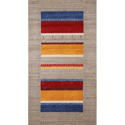 One-of-a-Kind 2'11'' X 5'4'' New Age Wool Area Rug in