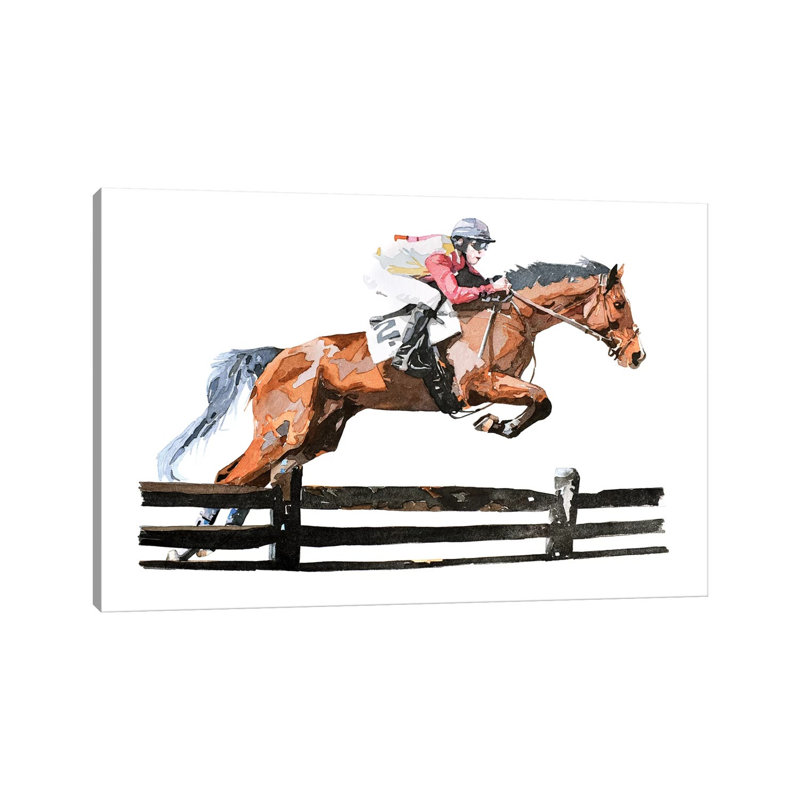 "Go hard ou Go Home" par Edaraquarelles-impression, H 18 po x l 26 po x P 1,5 po, Toile tendue, Pas de tapis