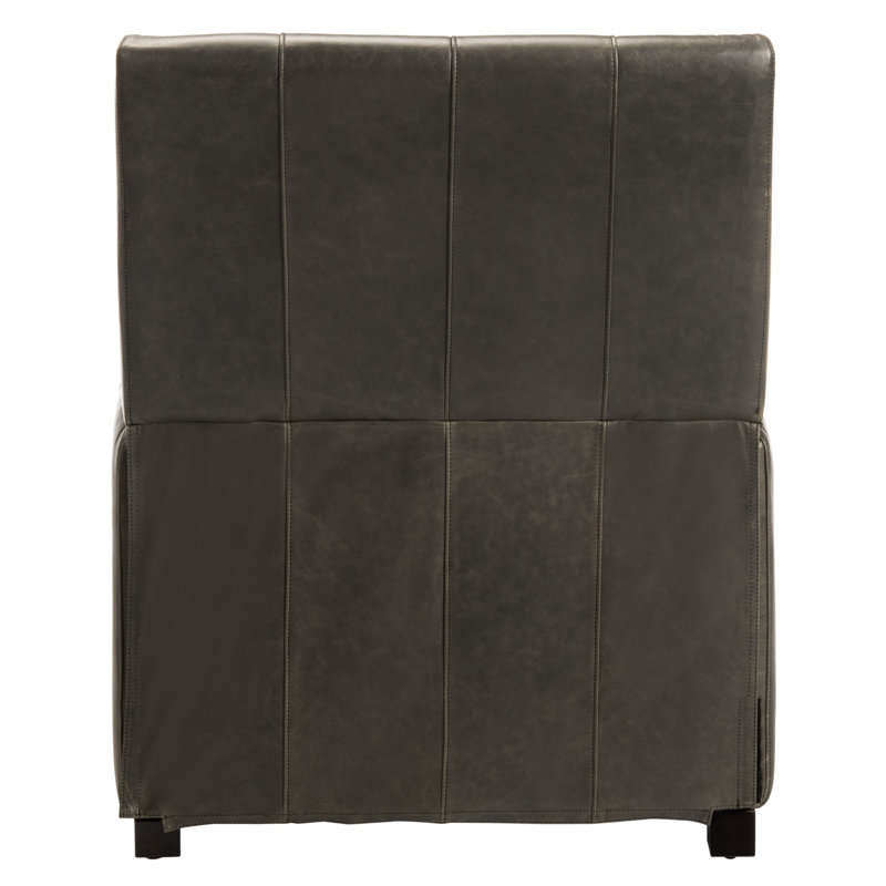 Couture Leather Recliner, Trends Aged Black Genuine Leather