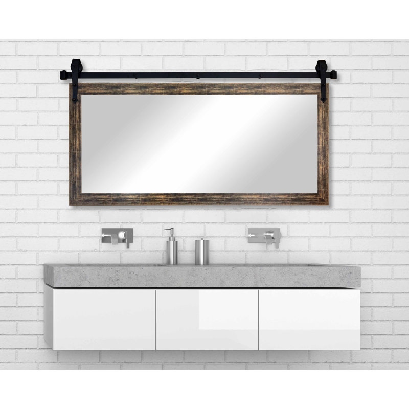 Ensley Flat Mirror, 30.5" x 51.5", Brushed Brown