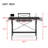 Labbe Metal Base Computer Desk with Power Outlet