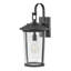 Lanterne murale d'extérieur en verre grainé noir Kinsler Cocci-236673653