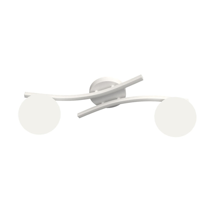 Davarius Flush Mount, White/Opal